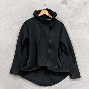 Nike Tech Cape Hoodie Womens Medium Black Asymmetrical Thumb Hole‎ Athleisure